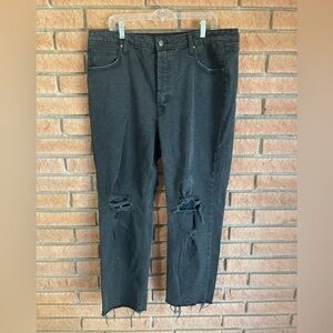 Women’s straight leg Distressed Black Jeans